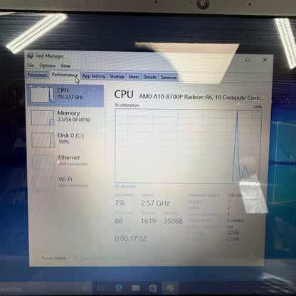 HP Pavilion 15-AB153 14" A10-8700 R6 1.8GHz 6GB RAM 1TB SSD Bad Battery