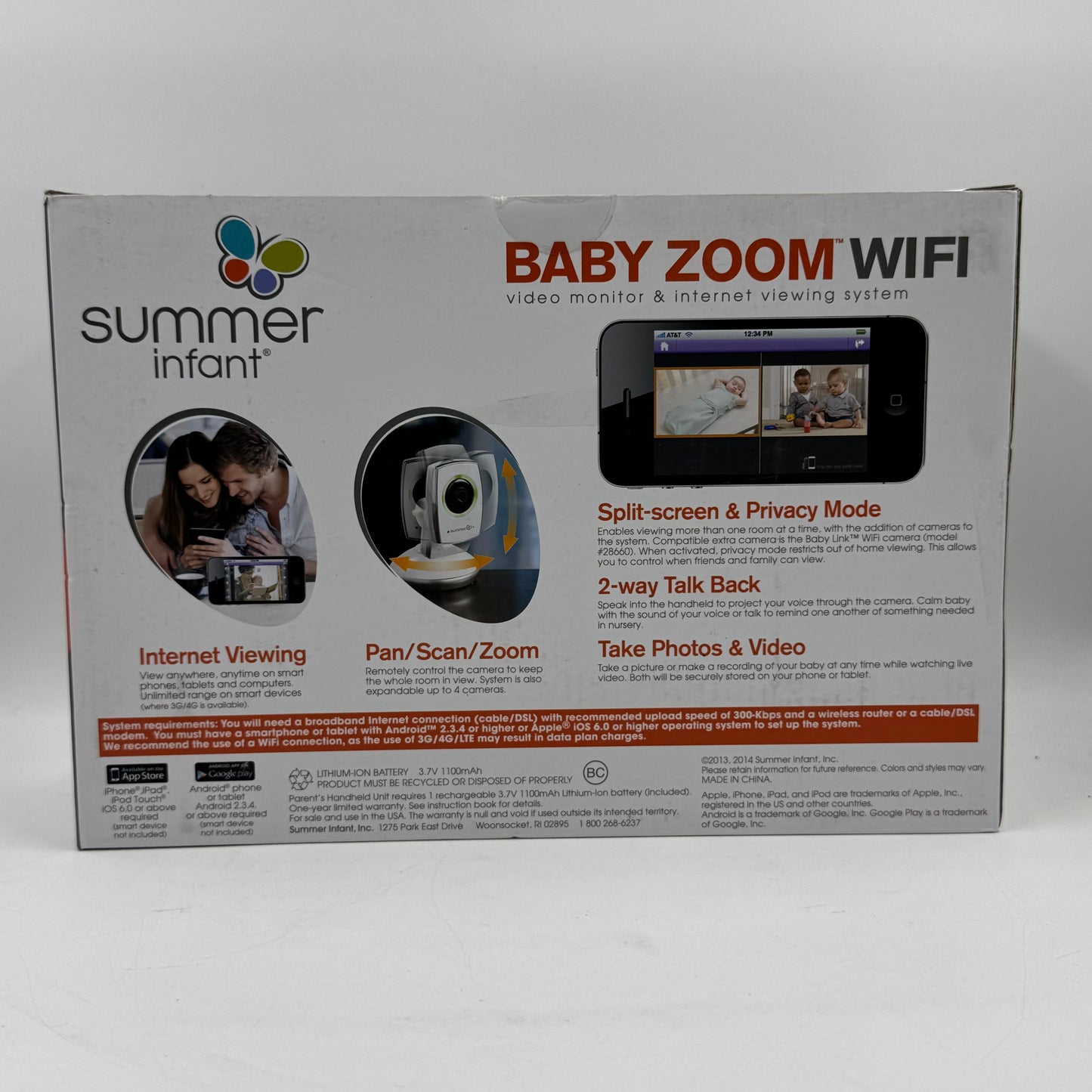 New Summer infant Baby Zoom Wifi Digital Monitor 28630