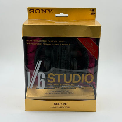 Sony V6 Studio Wired Stereo Headphones Black MDR-V6
