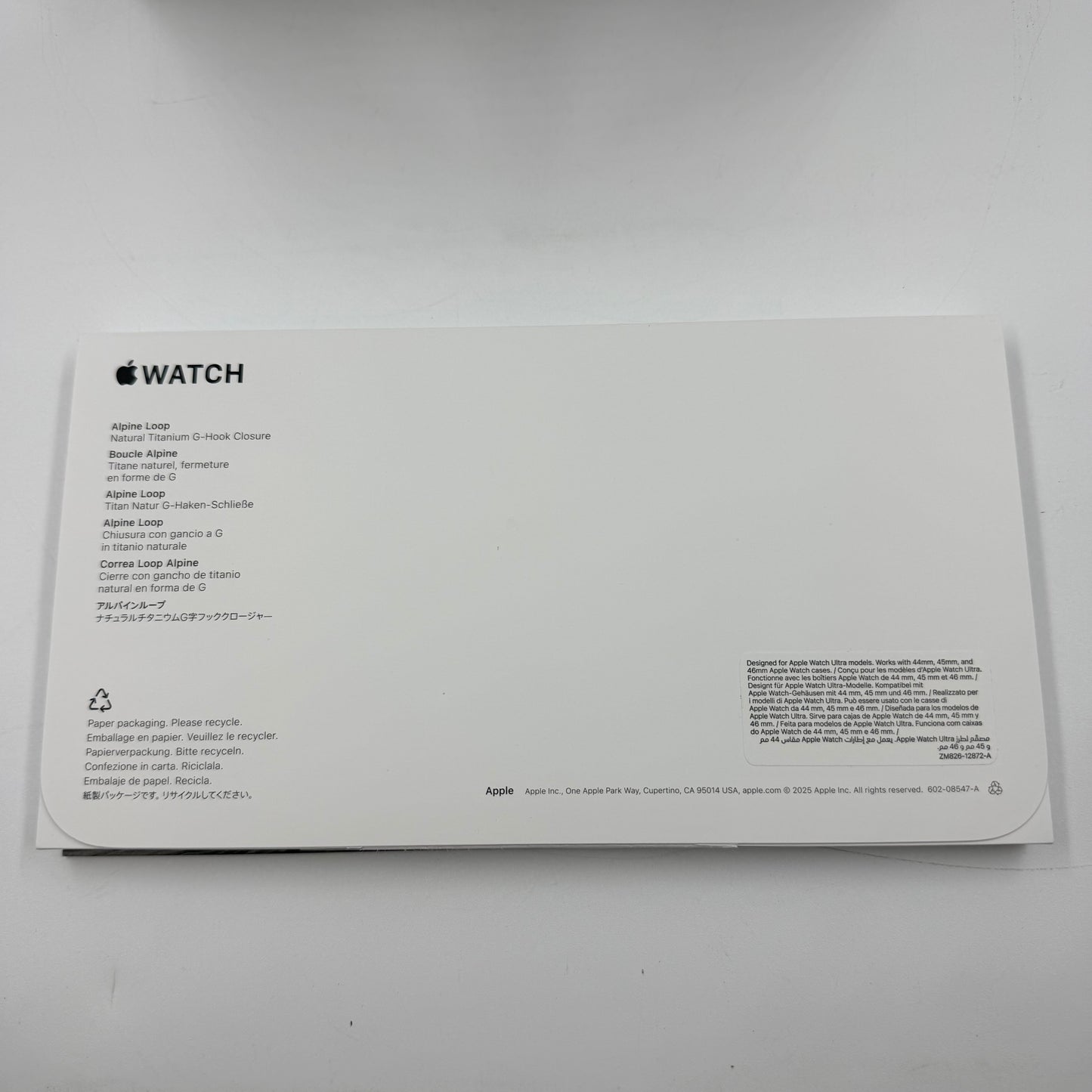 Unlocked Apple Watch Ultra 3 49MM Natural Titanium Blue Alpine Loop MEWK4LW/A