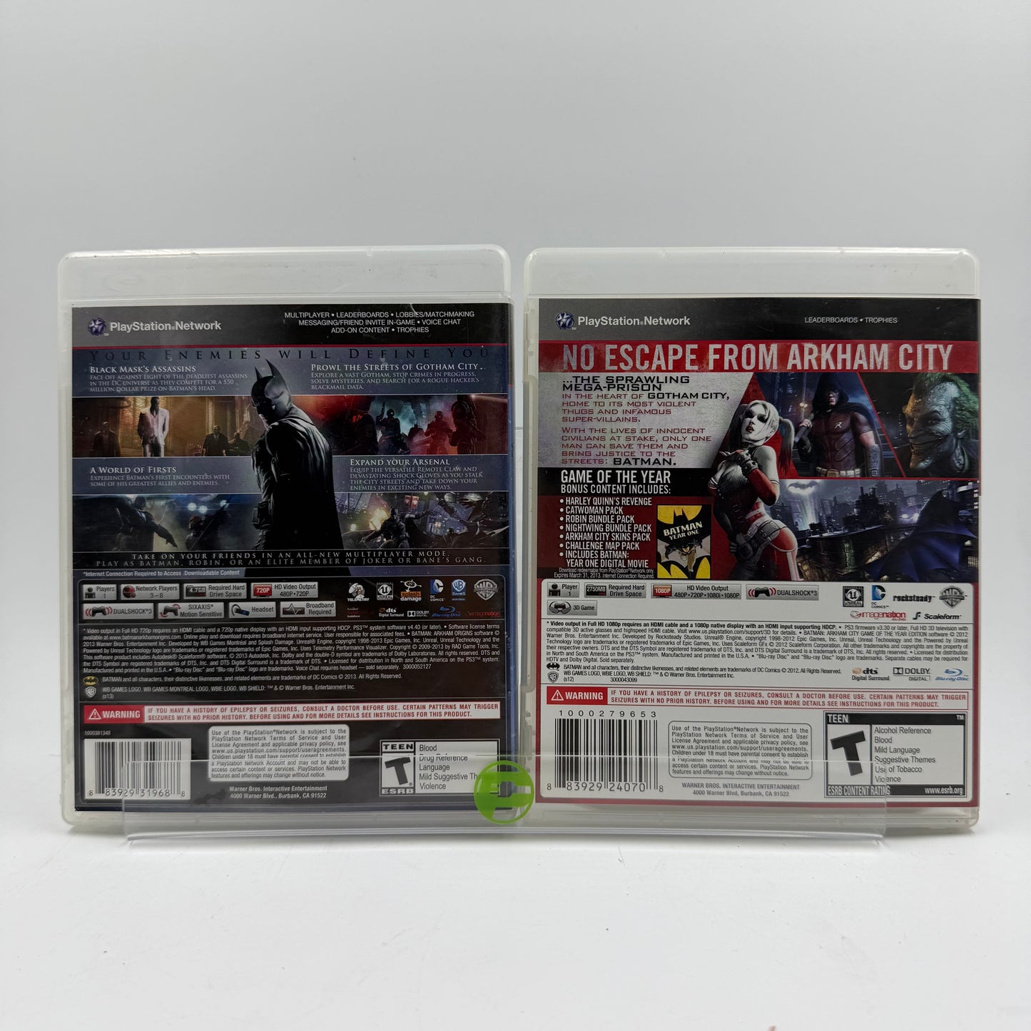 Batman Arkham Bundle Sony PlayStation 3 Games
