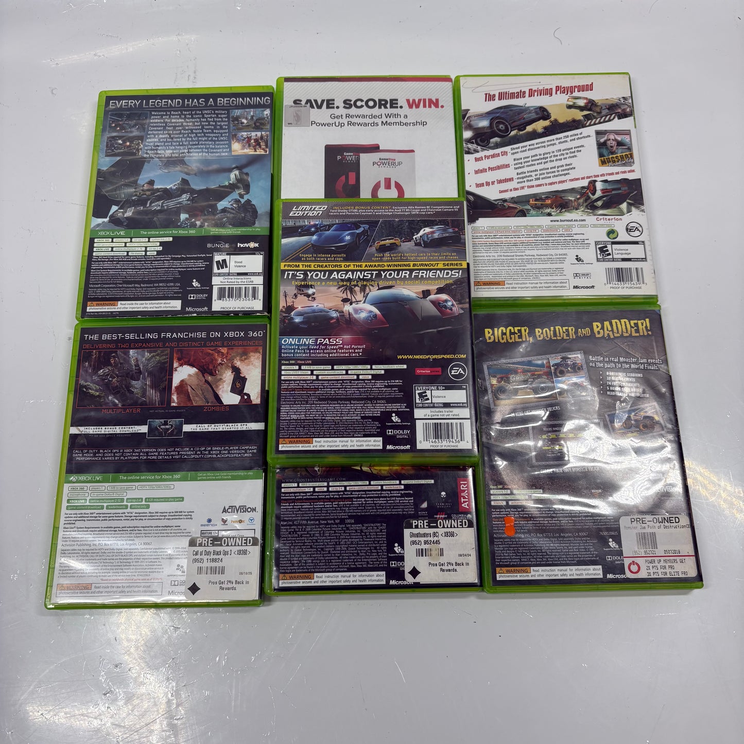 Lot of 7 Microsoft Xbox 360 Games
