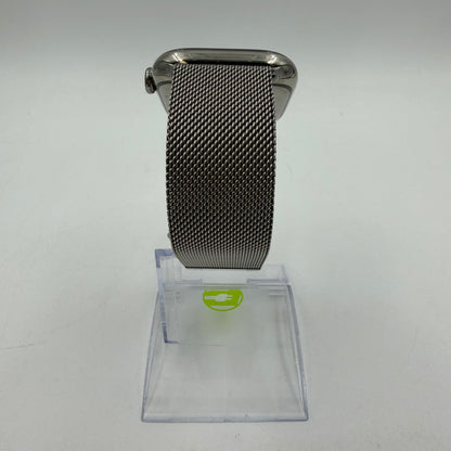 Unlocked Apple Watch Series 10 46MM Silver Milanese Loop