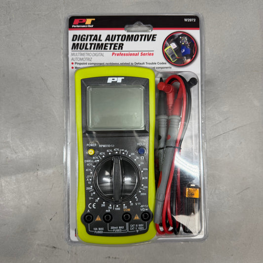 New Performance Tool Digital Automotive Multimeter Wired W2972