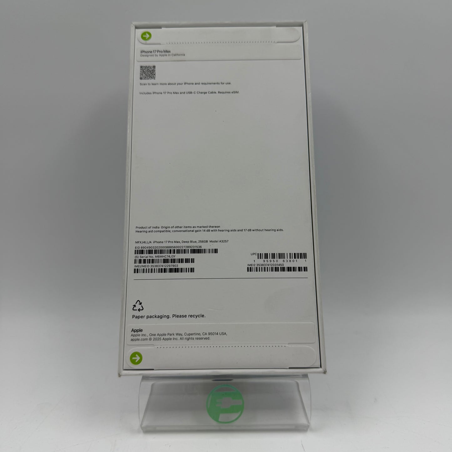 New Unlocked Apple iPhone 17 Pro Max 256GB Blue M6MHC74J3Y