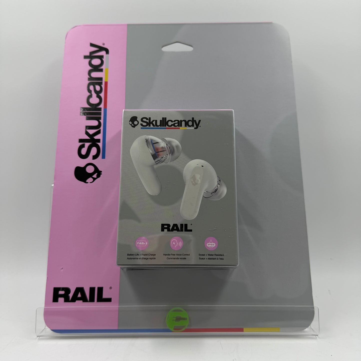 New Skullcandy Rail Wireless In-Ear Bluetooth Headphones White S2RLW