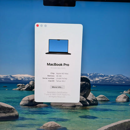 2023 Apple MacBook Pro 14" M3 Max 30C GPU 4.0GHz 36GB RAM 1TB SSD
