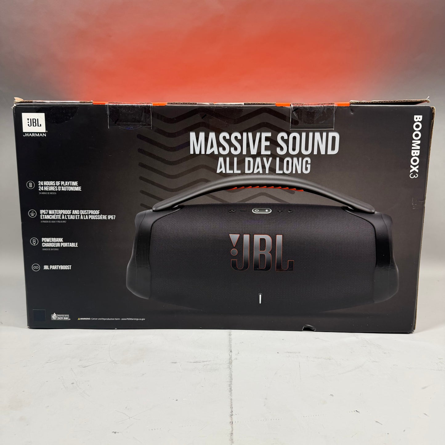 JBL Boombox 3 Portable Party Speaker Black JBLOOMB0X3BLKM