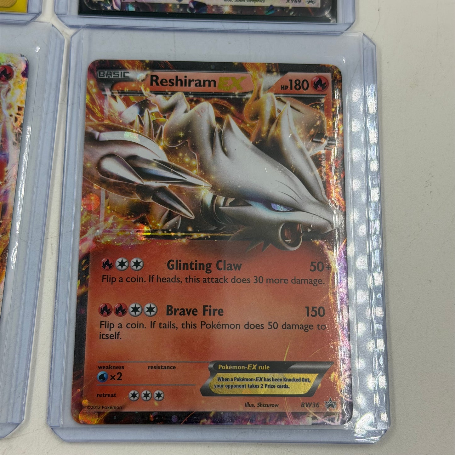 Pokémon TCG Lot of 10 EX Cards Full Art Zekrom 97/99 & Full Art Alakazam 125/124