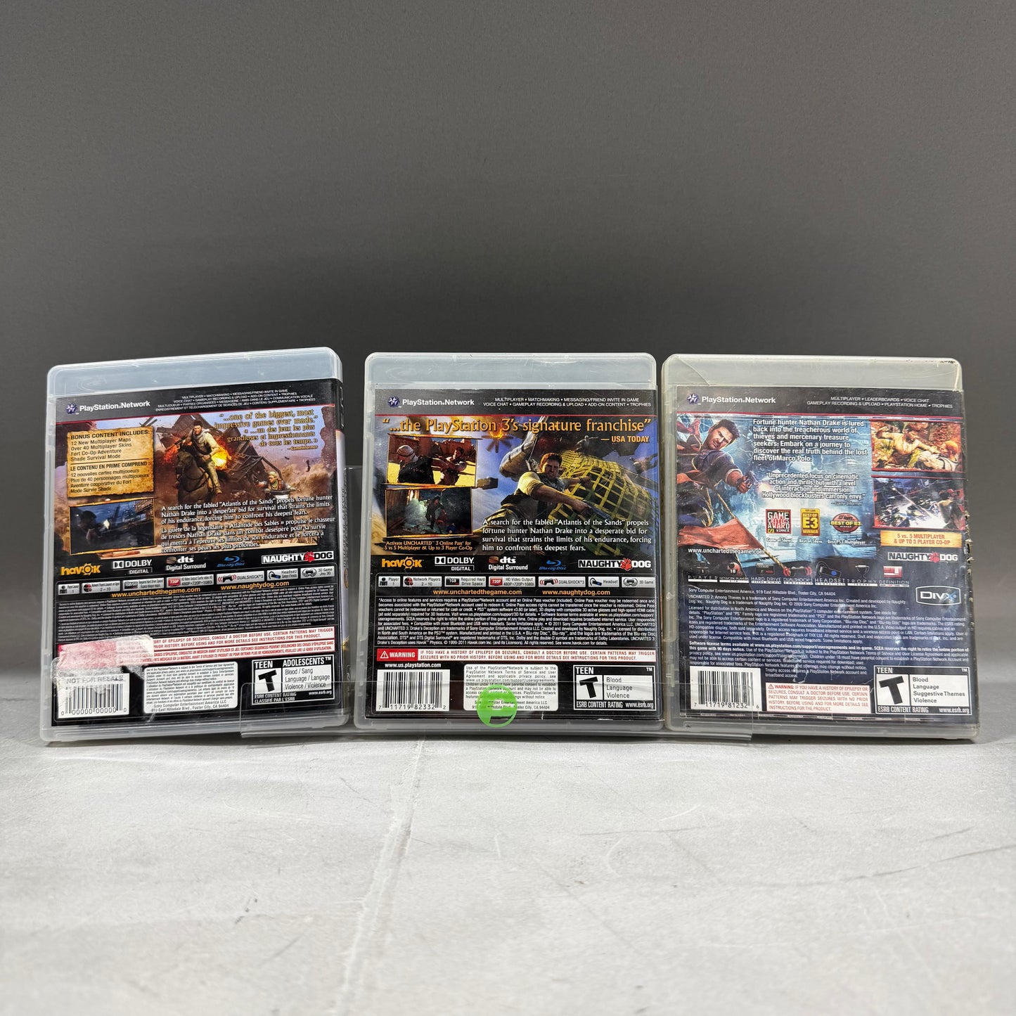 Uncharted Bundle Sony PlayStation 3 Games