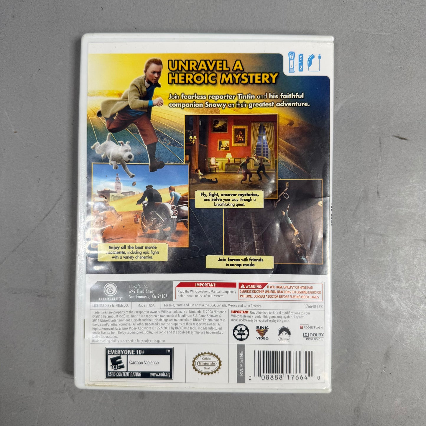 Zelda Twilight Princess & The Adventures Of TinTini Wii