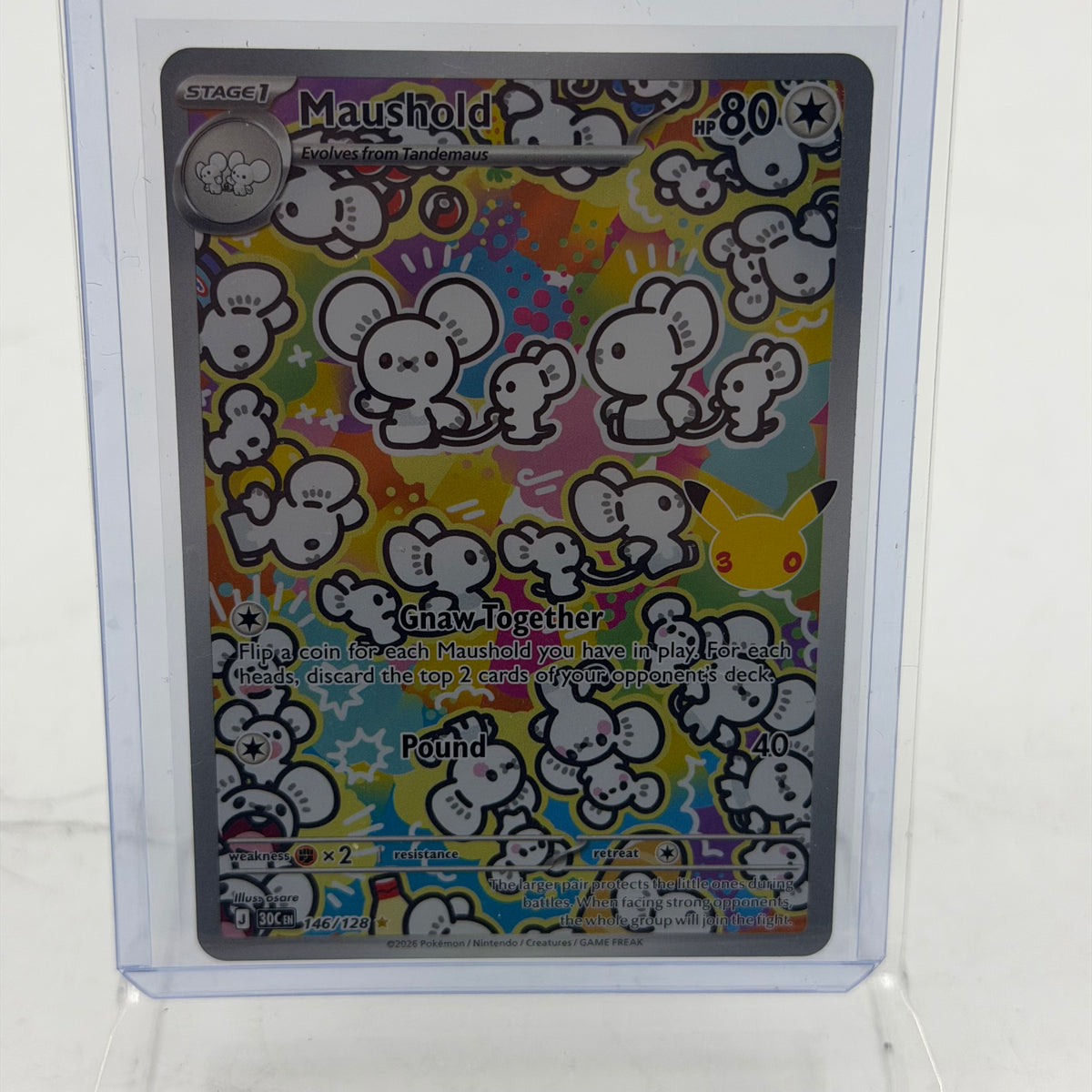 Pokémon TCG 30th Anniversary Maushold 146/128 Full Art ENG