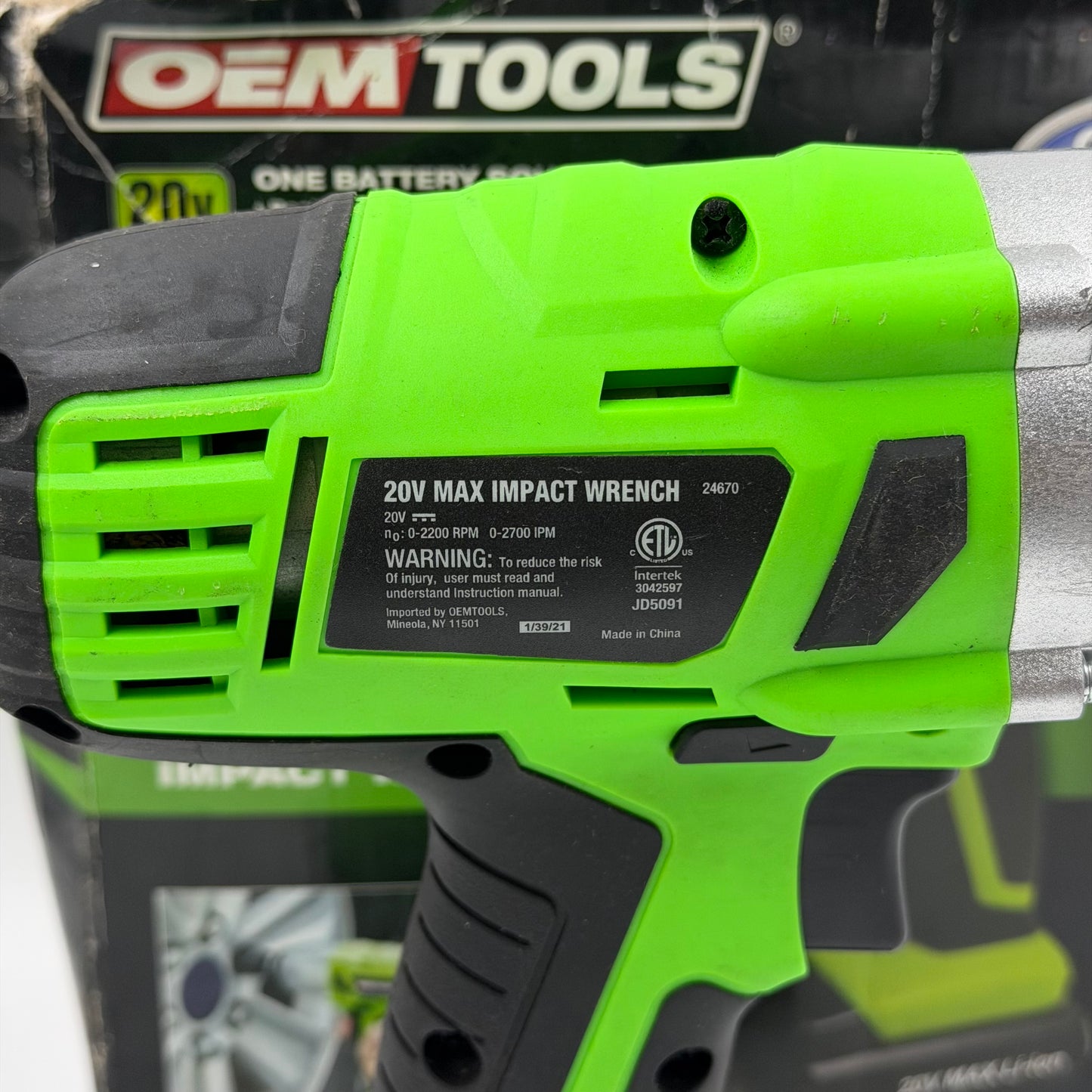 OEM Tools 24670 20V 1/2" Cordless Impact Wrench