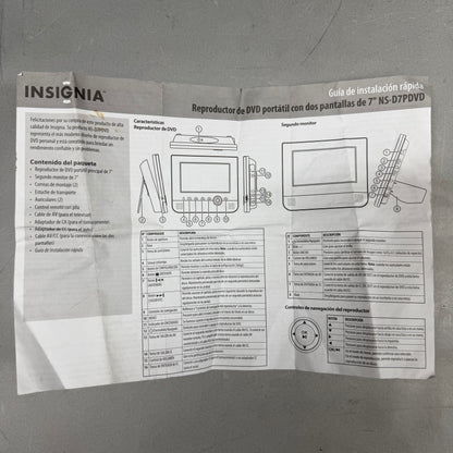Insignia Portable DVD Player Wired NS-D7PDVD
