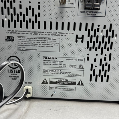 Sharp CD-BH950 Speakers