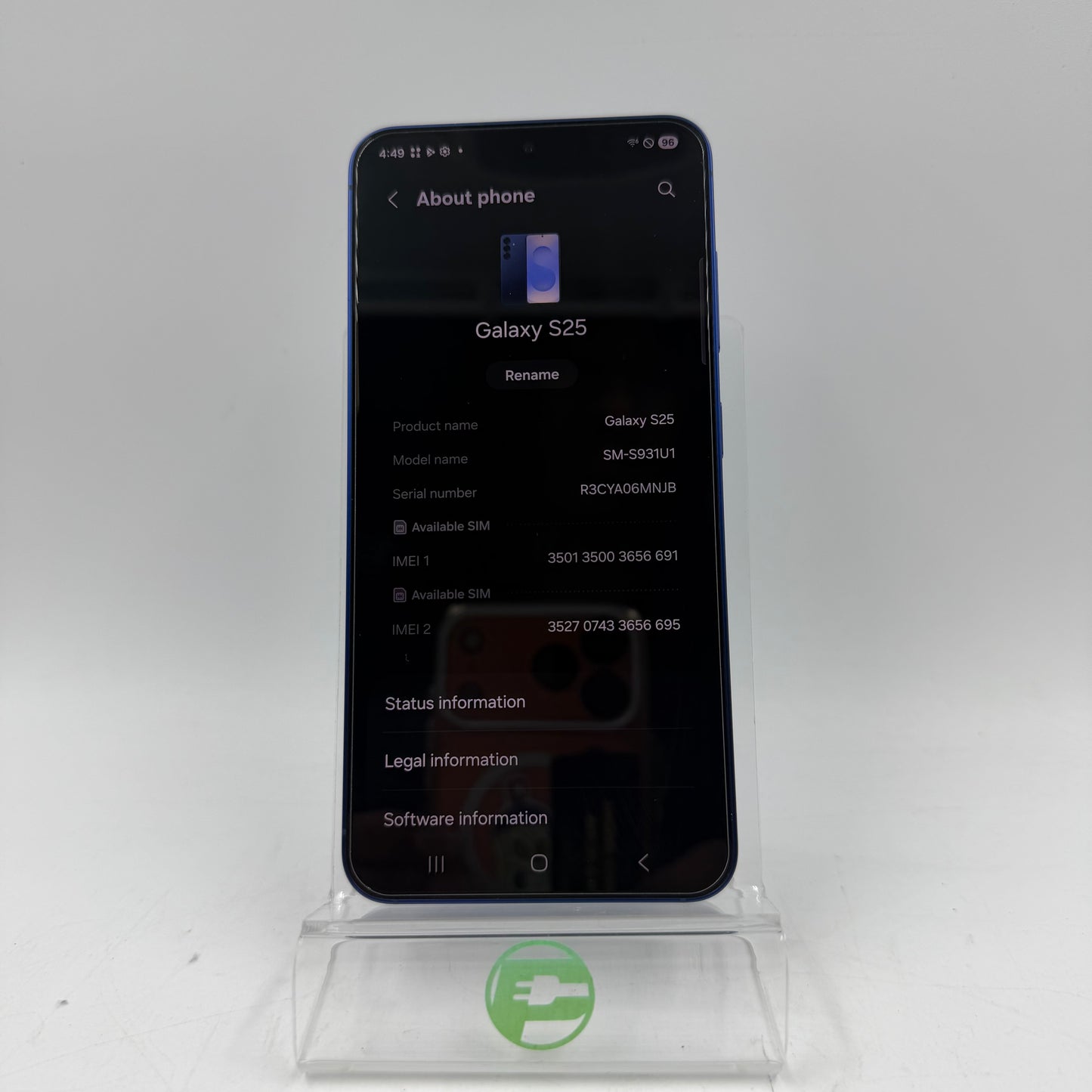 Unlocked Samsung Galaxy S25 12GB RAM 128GB SM-S931U1 Aura Blue