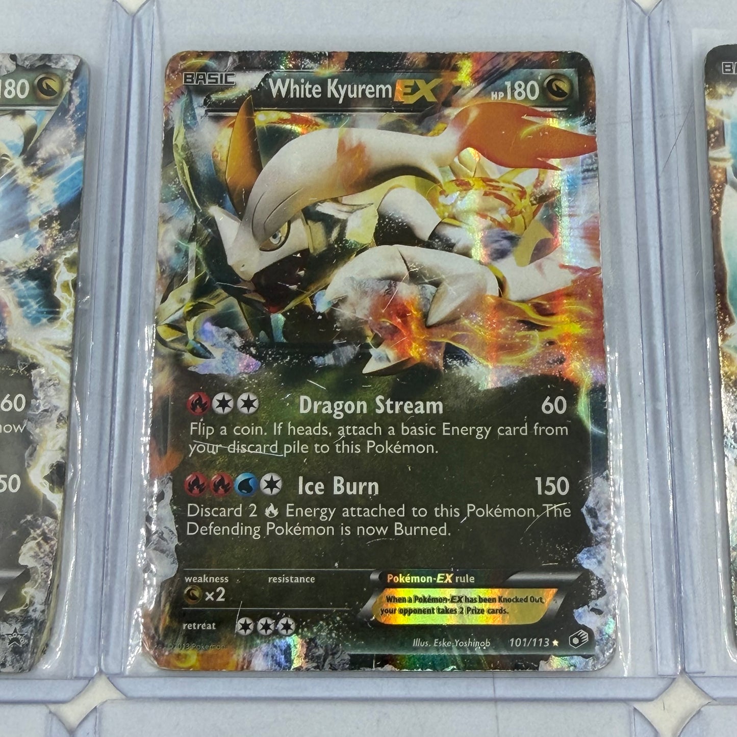 Pokémon TCG Lot of 10 EX Cards Full Art Zekrom 97/99 & Full Art Alakazam 125/124