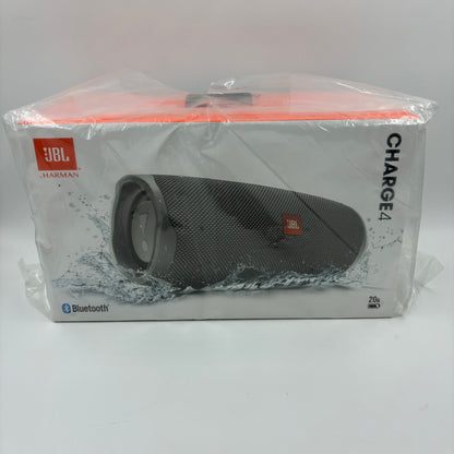 New JBL Charge 4 Portable Bluetooth Party Speaker Gray SEALED IN BOX