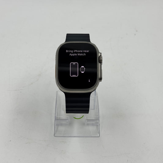 Unlocked Apple Watch Ultra 49MM Natural Titanium Black Sport Band A2622