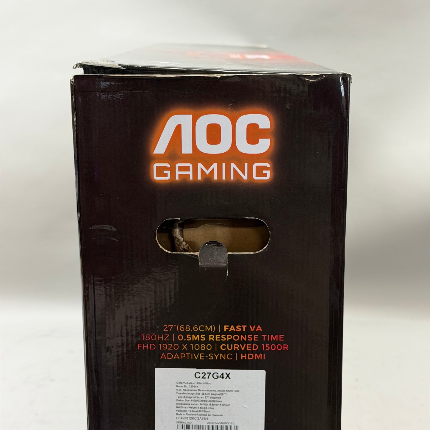AOC 27" C27G4X FHD LCD VA Curved Gaming Monitor
