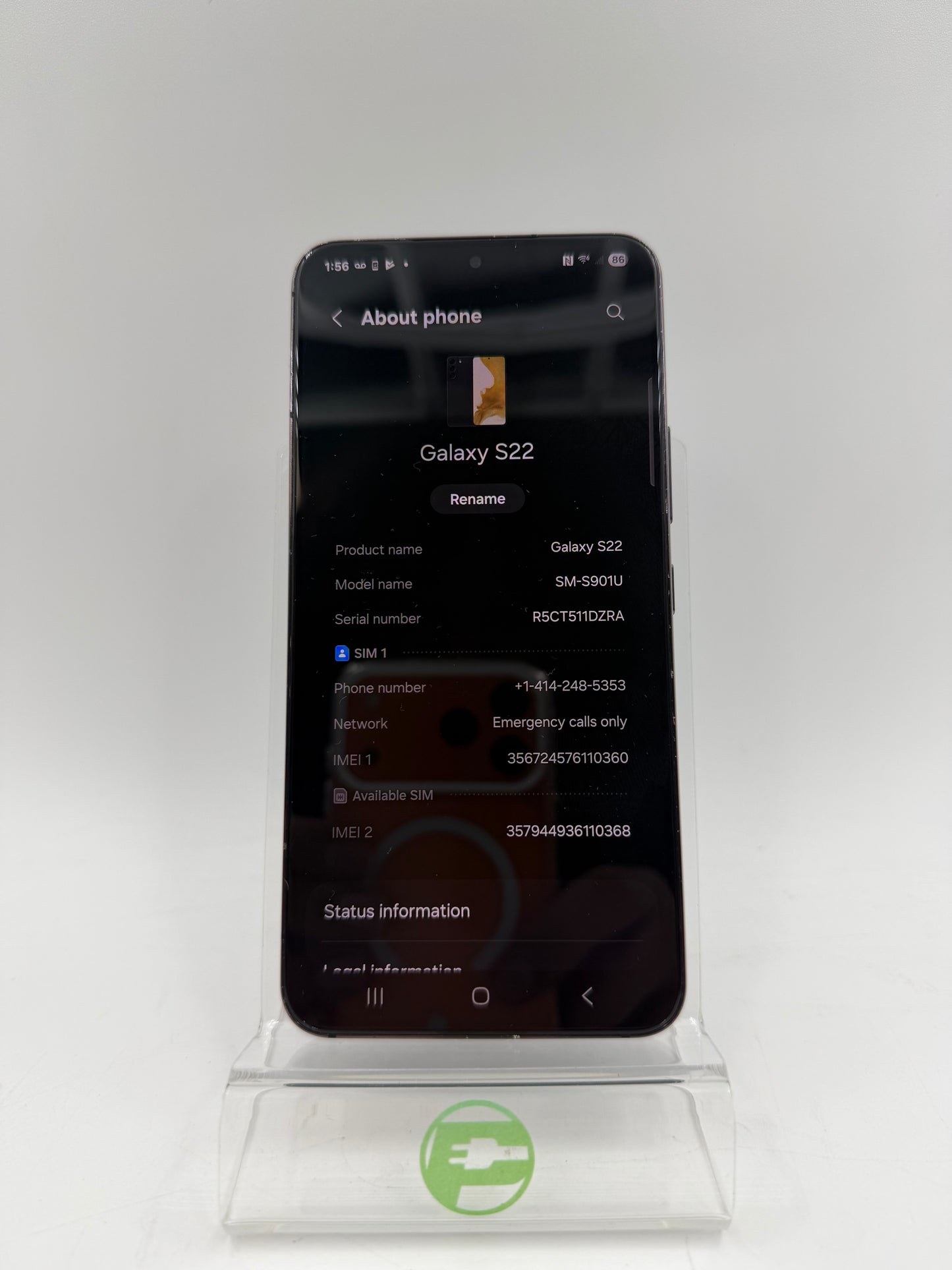 Unlocked Samsung Galaxy S22 8GB RAM 256GB SM-S901U White