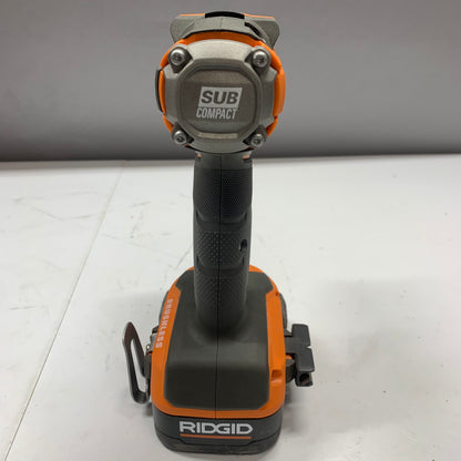 Ridgid r8723 18V 1/4 Inch Hex Cordless Impact Driver and Ridgid R8701 Sub Compact Brushless Drill