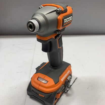 Ridgid r8723 18V 1/4 Inch Hex Cordless Impact Driver and Ridgid R8701 Sub Compact Brushless Drill