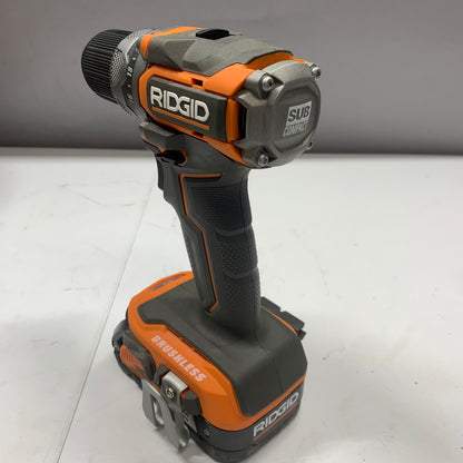 Ridgid r8723 18V 1/4 Inch Hex Cordless Impact Driver and Ridgid R8701 Sub Compact Brushless Drill