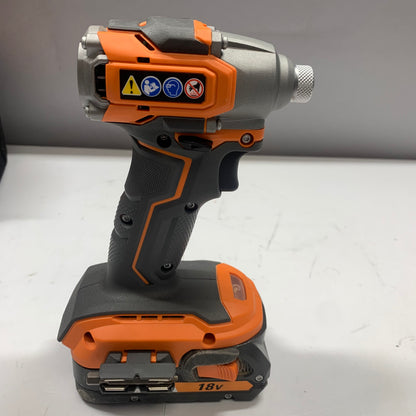 Ridgid r8723 18V 1/4 Inch Hex Cordless Impact Driver and Ridgid R8701 Sub Compact Brushless Drill