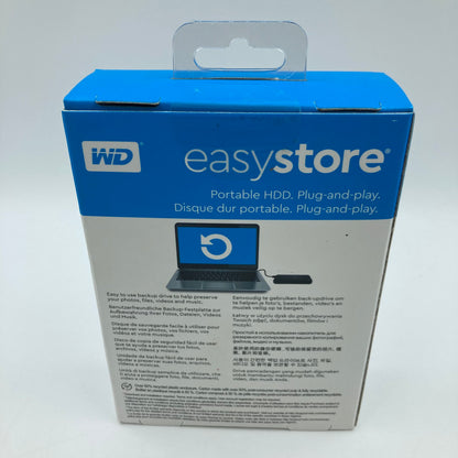 New Western Digital Easy Store 1TB Portable HDD