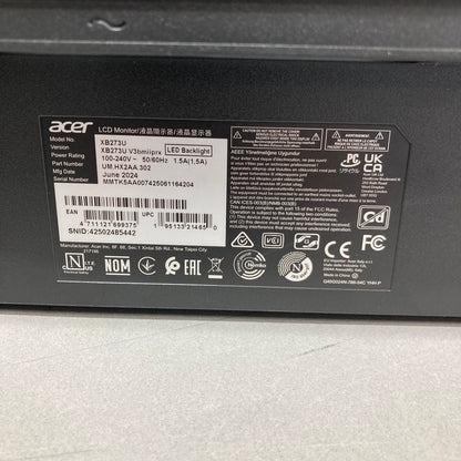 Acer 27" XB273U LCD IPS 180Hz Gaming Monitor