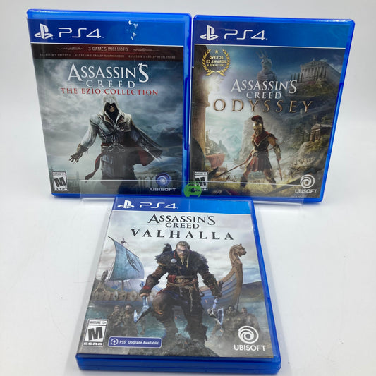 Lot of 3 Sony PlayStation 4 PS4 Games Assassin's Creed Bundle