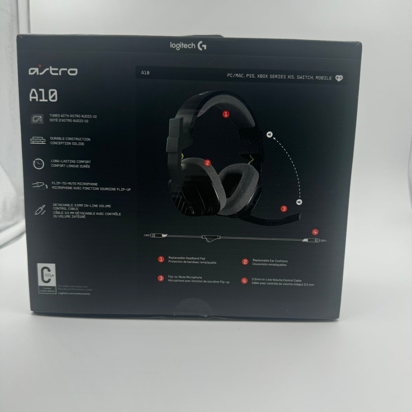 ASTRO A10 Gaming Headset Black/Gray A00160 Wired