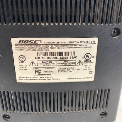 Bose Mulitmedia Subwoofer Subwoofer Black