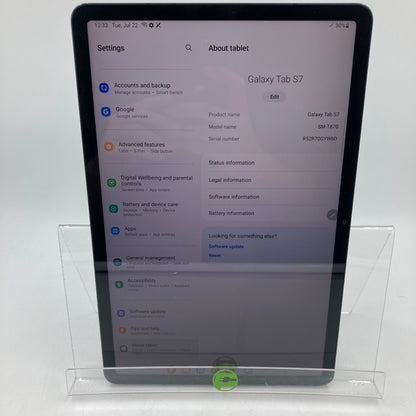 WiFi Only Samsung Galaxy Tab S7 11.0" 128GB Graphite SM-T870