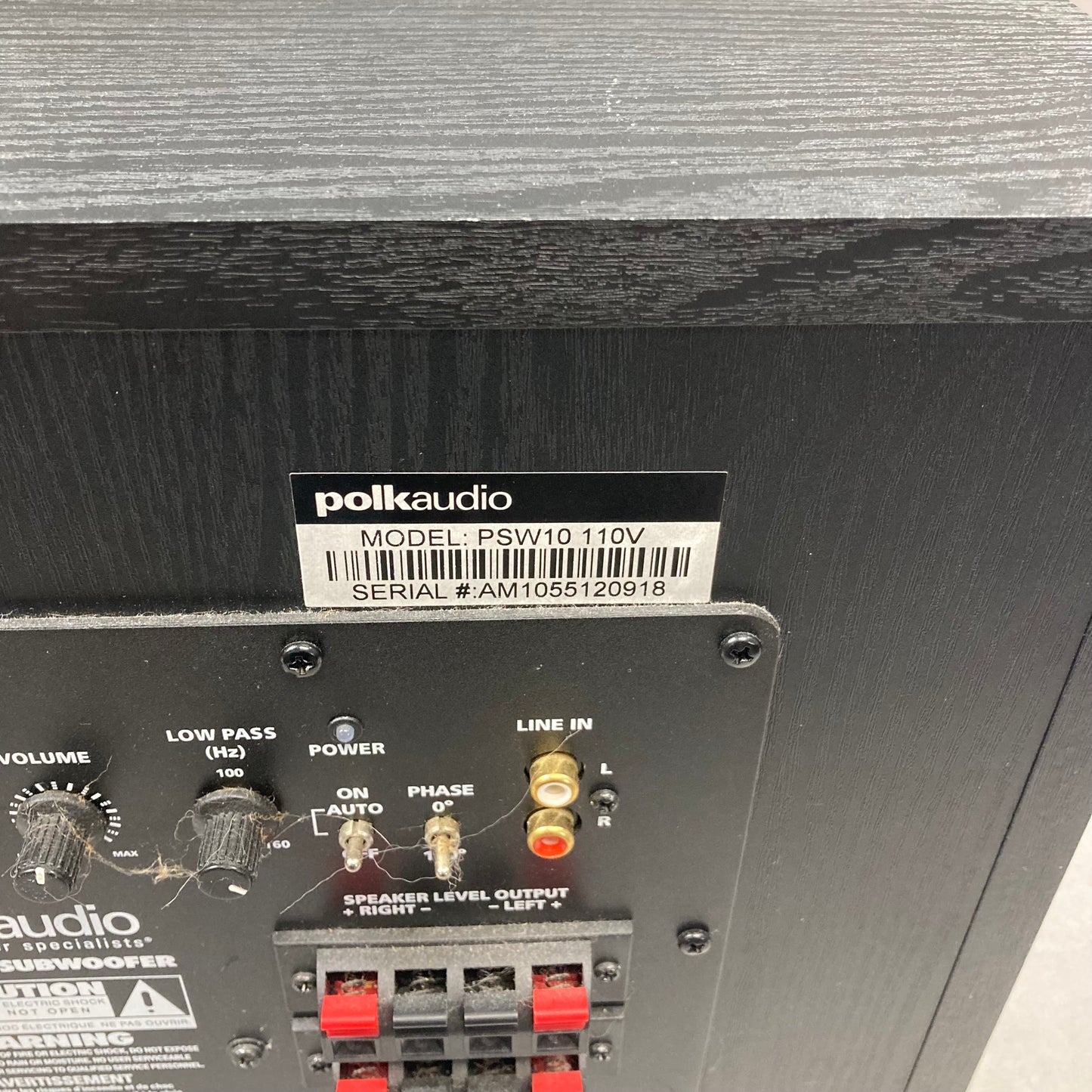 Polk Audio PSW10 Powered Subwoofer