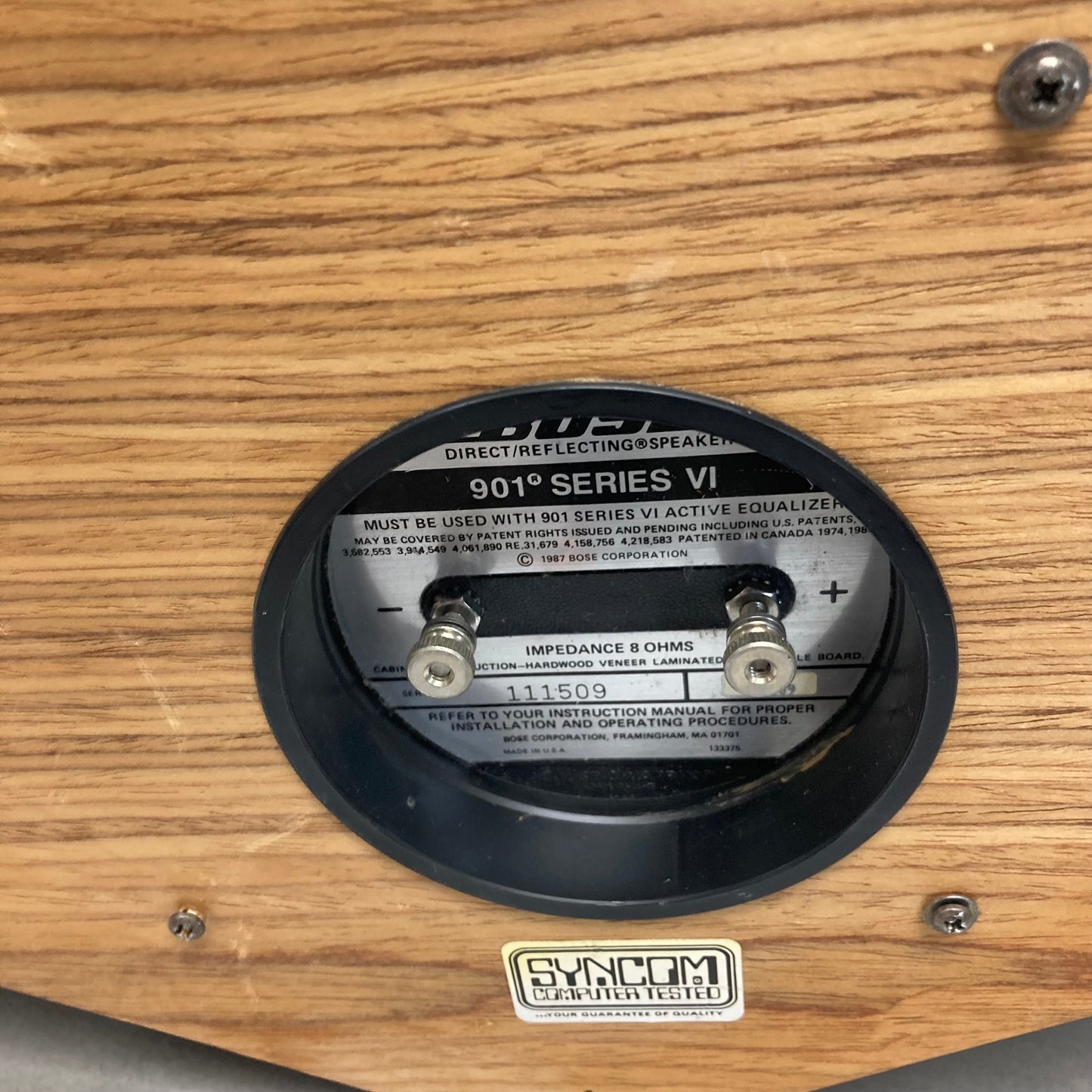 Bose 901 Series VI Direct/Reflecting Speaker brown 18809