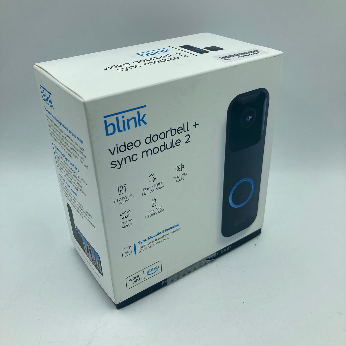New Blink Video Doorbell + Sync Module 2 DoorBell Security Camera Unclaimed