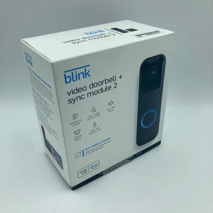 New Blink Video Doorbell + Sync Module 2 DoorBell Security Camera Unclaimed