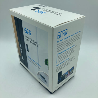 New Blink Video Doorbell + Sync Module 2 DoorBell Security Camera Unclaimed