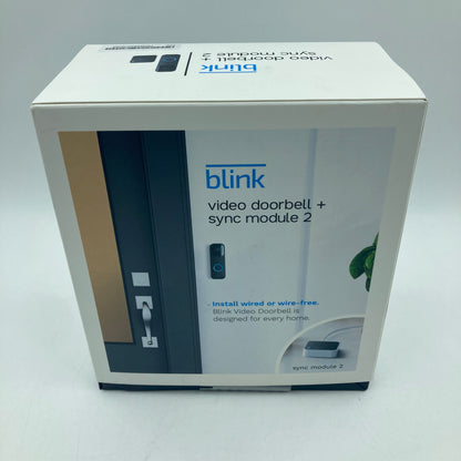 New Blink Video Doorbell + Sync Module 2 DoorBell Security Camera Unclaimed