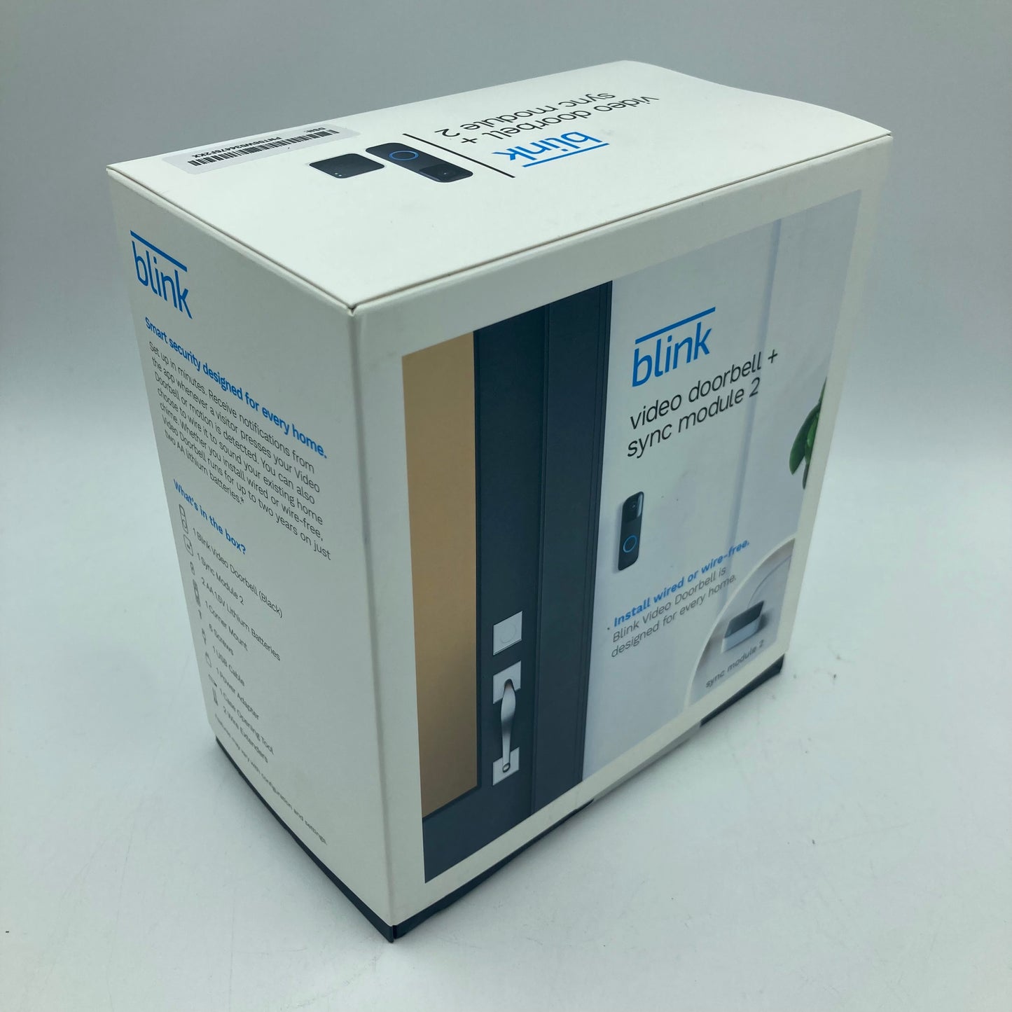 New Blink Video Doorbell + Sync Module 2 DoorBell Security Camera Unclaimed