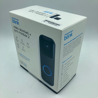 New Blink Video Doorbell + Sync Module 2 DoorBell Security Camera Unclaimed