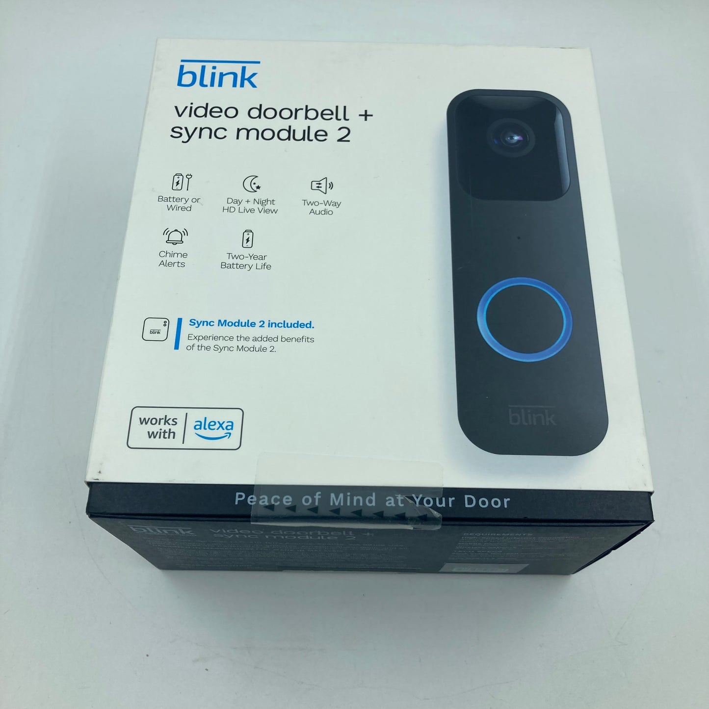 New Blink Video Doorbell + Sync Module 2 DoorBell Security Camera Unclaimed
