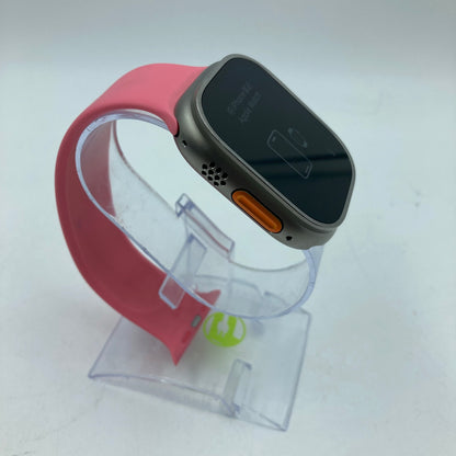 Unlocked Apple Watch Ultra 2 49MM BLUE Titanium Pink Sport Band  MX4D3LW