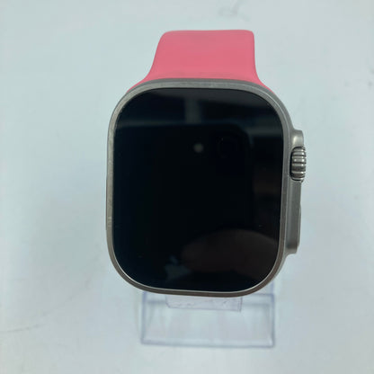 Unlocked Apple Watch Ultra 2 49MM BLUE Titanium Pink Sport Band  MX4D3LW