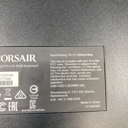 Corsair Gaming K70 LUX RGB Wired Keyboard