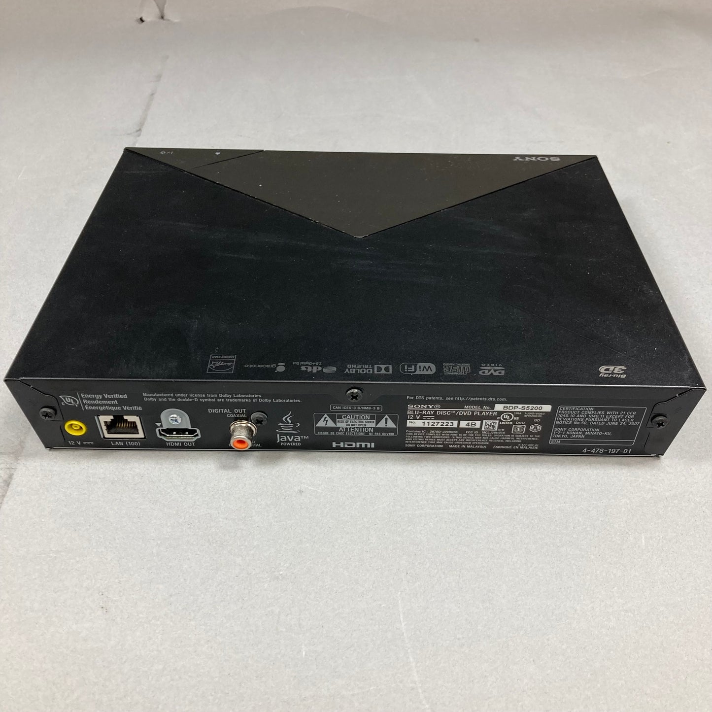 Sony BDP-S5200 BDP-s5200 DVD Player