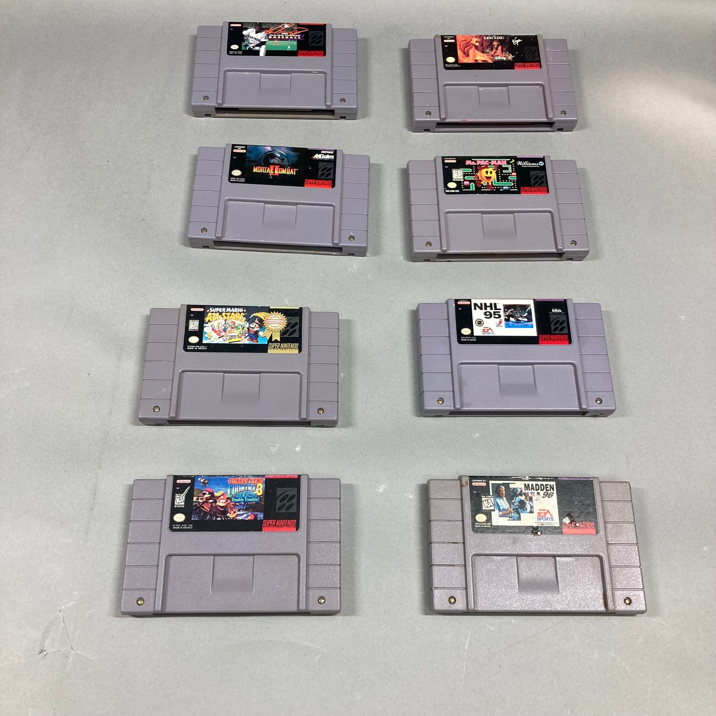 Lot of 8 Super Nintendo SNES Games