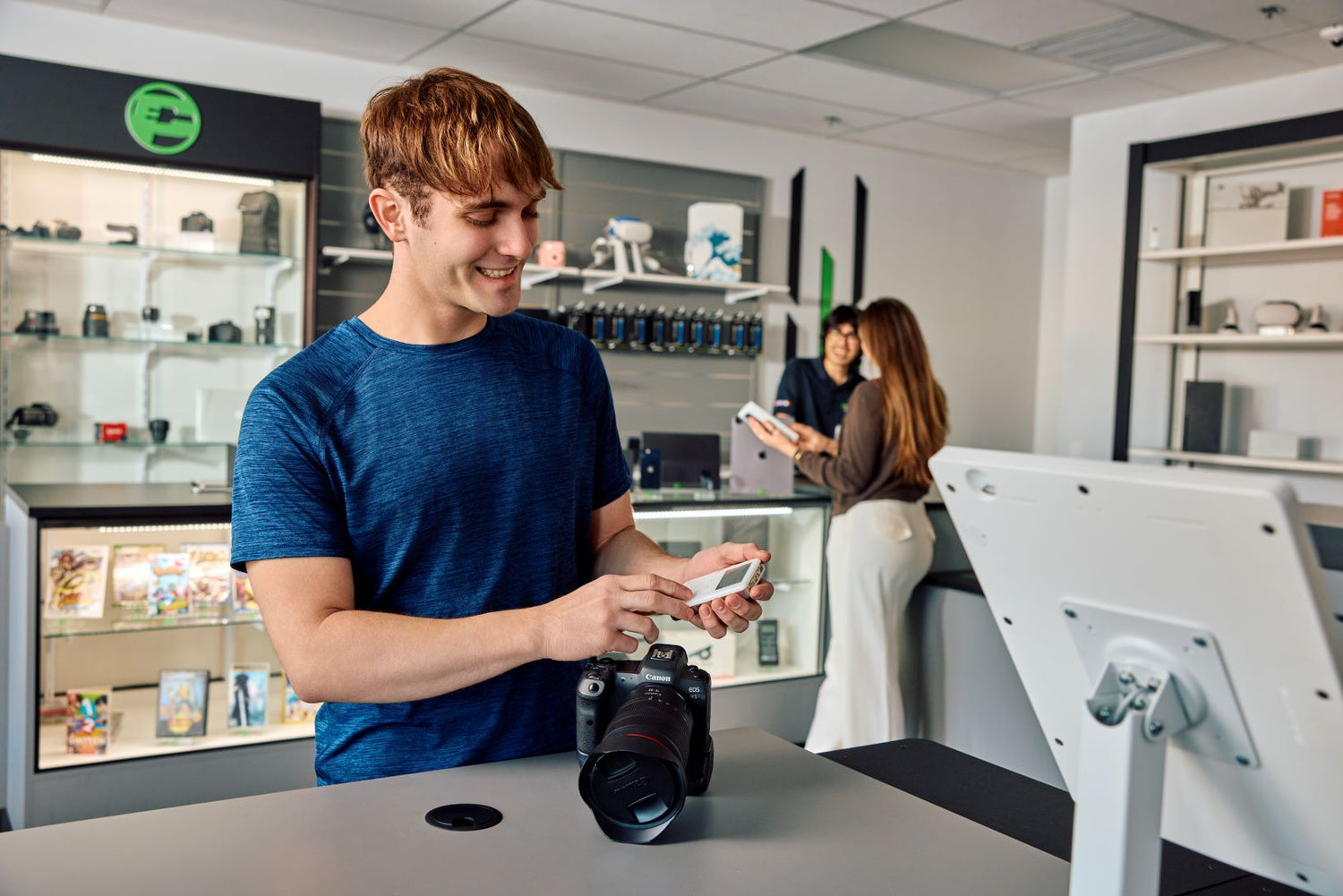 man shopping in paymore
